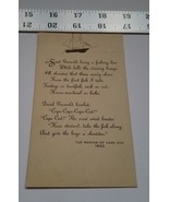 Trading Card Poem Naming Cape Cod 1602 Gosnold Fishing Ship Sketch Home ... - €8,20 EUR