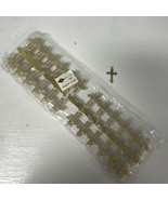 Vtg 144 Gold 1” Cross Crosses Plastic Crucifix Craft Supplies Communion ... - $8.89 CAD