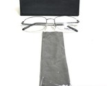 Flexon by Marchon Eyeglasses Frames 606 LT GUNMETAL Silver Rectangular 5... - $111.98