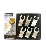 Stemware Plate Clips Set of 6 Original Box Metalla Stainless Steel Party... - $470.22 MXN