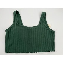 NWT Offline by Aerie Original Ribbed Cropped Tank Top Sz XL Green - £19.29 GBP