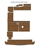 2000 Maxum 280 Swim Platform Cockpit Pad Boat EVA Foam Faux Teak Floor Mat - $1,092.79 CAD