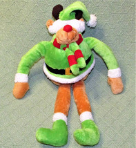 15&quot; Santa Elf Reindeer Moose Stuffed Animal Green Tan Floppy Christmas Plush - £8.60 GBP