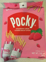 Glico Pocky Strawberry Cream Covered Biscuit Sticks (3.81 oz) - 9 Packs ... - $13.85