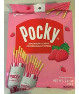 Glico Pocky Strawberry Cream Covered Biscuit Sticks (3.81 oz) - 9 Packs ... - £10.92 GBP