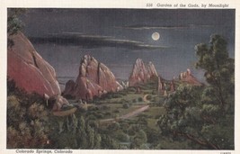 Gardens 0f the God&#39;s by Moonlight Colorado CO Postcard D44 - £2.33 GBP