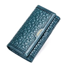 Contact&#39;s Leather Women Clutch Wallet Fashion Female Coin Purse Portemonnee with - £41.49 GBP