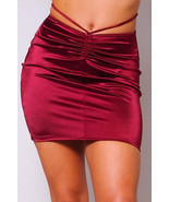 Satin Waist Tie Mini Skirt - $250.21 MXN