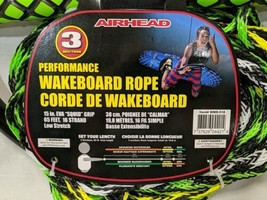 Airhead 3 Section Performance Wakeboard Rope Custom Length 65&#39; Total 15&quot;... - £22.66 GBP