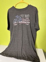 Lucky Brand Men&#39;s Short Sleeve Graphic Print T-SHIRT Motorcycle American Flag - $38.22