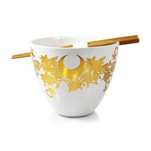 Sailor Moon Symbols 16 Ounce Ramen Bowl with Chopsticks White - £26.36 GBP