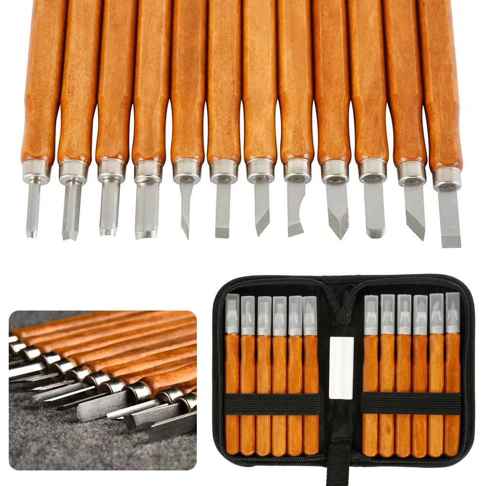 12pcs DIY cut  Sculpture  Carving Tools wor Hobby Arts Crafts Cutter Graver Scul - £165.90 GBP