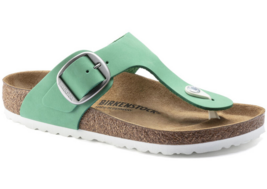 BIRKENSTOCK Gizeh Big Buckle Thong Sandal Bold Jade 1022787 Leather EU 3... - $95.99