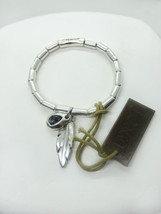 UNO de 50 “Plucked” Silver Plated Metal Bead Grey Crystal Bracelet - £99.91 GBP
