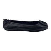 Tory Burch Minnie Travel Ballet Perfect Black Womens Flat Metal Logo Ballet - $149.95
