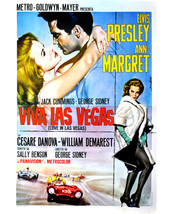 Elvis Presley and Ann-Margret in Viva Las Vegas Racing Cars Classic Art 16x20 Ca - £55.03 GBP