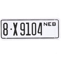  United States Nebraska Base Trailer License Plate 8-X9104 - $16.82