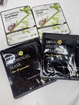 (4) ELishaCoy Snail Hydrogel Face Refining Regeneration Pure Cotton Sheet - €6,92 EUR