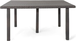 Christopher Knight Home Fiona Outdoor 64&quot; Wicker Square Dining Table, Mu... - £503.12 GBP