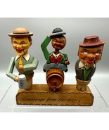 Vintage German Wooden Figural Bottle Stoppers Set Greetings From Germany... - $49.45