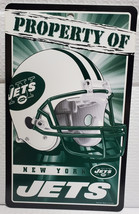 New York Jets  7.25&quot; by 12&quot; Property of Plastic Sign - NFL - £7.70 GBP