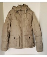 Eddie Bauer Womens Medium Winter Coat W Detachable Hood Taupe w orange i... - £36.17 GBP