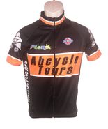 Gi-esse Men&#39;s Abcycle Tours Cycling Jersey Size Medium Black Orange Full... - €11,99 EUR