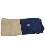 Carhartt Ripstop Scrub Top Mens XL Navy Blue and Brown with Pocket Nurse... - $862.97 MXN