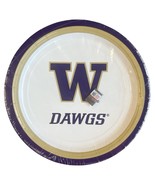 Washington Huskies Dawgs NCAA Uni College Sports Party 9&quot; Paper Dinner P... - $13.19 CAD
