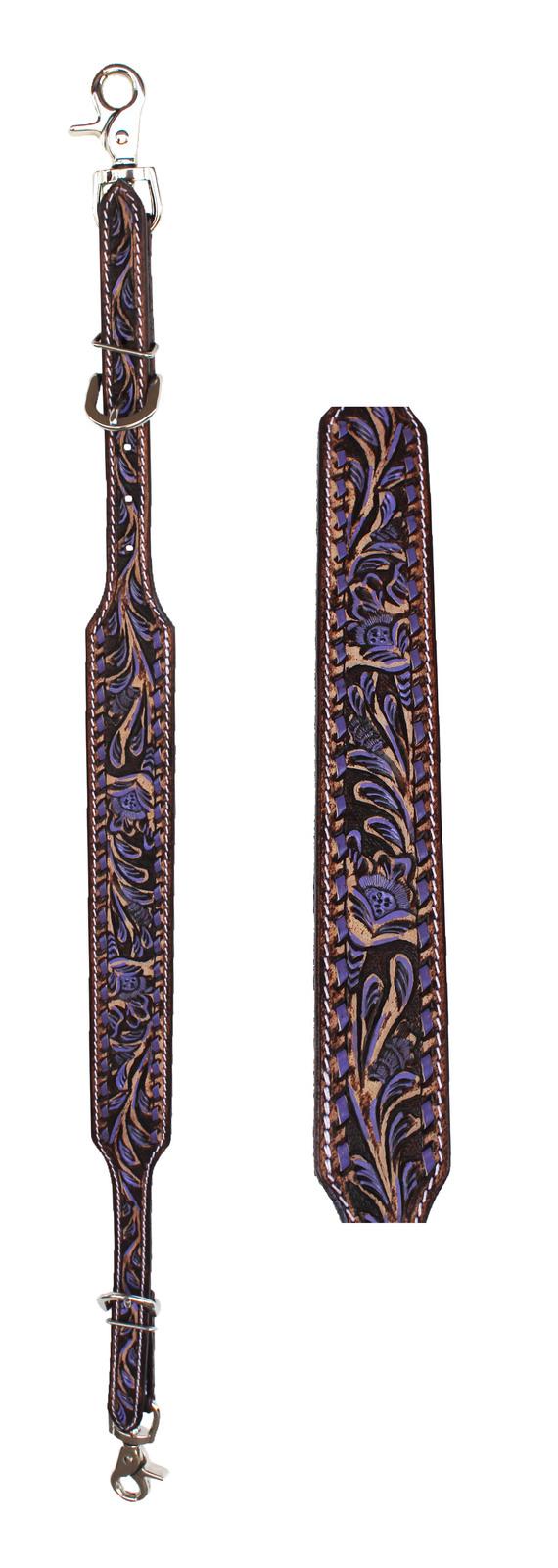 Western  Tack Floral Tooled Leather Wither Breast Collar Strap  10509 - $26.72