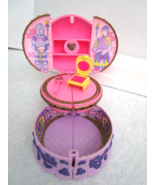Mystery Doll Case Round Pink Multi-Level Castle w/ Folding Throne Chair ... - £5.50 GBP