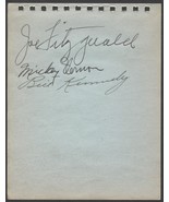 1940&#39;S SIGNED ALBUM PAGE X4 JOE FITZGERALD MICKEY VERNON JOHN BERADINO S... - $629.01 MXN