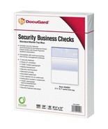 New DOCUGARD Security BUSINESS CHECKS 500 Sheets 8.5&quot; x 11&quot; Marble Top Blue - £21.28 GBP