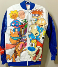 Rugrats Jacket Rockos Ren Stimpy Adult Small Tyvek 1995 Vintage Nickelodeon - £58.58 GBP