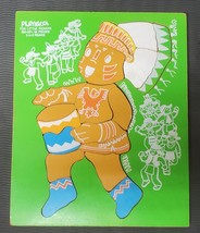 Vintage Playskool Wooden Puzzle Ten Little Indians 9x12 Inches  B - £18.66 GBP