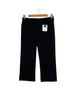 Express Pants Womens 2 Black Low Rise Cropped Below Knee Y2K Retro Cuffe... - $25.73