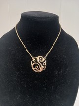 Monogram Initial Necklace S Goldtone 15&quot; To 18&quot; Extended - $101.29 MXN