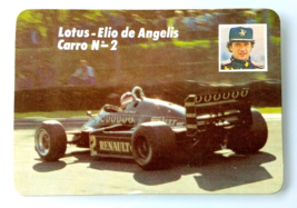 Elio De Angelis &amp; Lotus ✱ Rare Vtg Formula 1 Pocket Calendar Portugal 1985 - £22.74 GBP