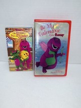 Lot of 2 Barney Be My Valentine &#39;20 Oh Brother Shes My Sister &#39;98 VHS Songs - £11.18 GBP