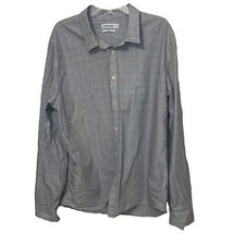 Calvin Klein Grey Micro Plaid Slim Fit Button Up Shirt Mens Size XXL 2XL... - £10.35 GBP