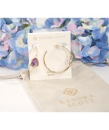 Kendra Scott Margot Hoop Lilac Abalone Gold Drop Dangle Earrings NWT - $95.93 CAD
