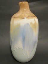 Blue Ceramic Layered Drip Decorative Vase Studio Art Home Decor - £24.32 GBP