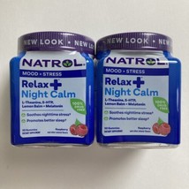 2 Pack - Natrol Relax + Night Calm Raspberry Gummies, 50 Count Ea, Exp 01/2025 - £34.12 GBP