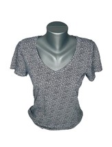 Gap T-Shirt Easy T Floral Print 100% Cotton Women&#39;s V-Neck Size Small Te... - £5.52 GBP