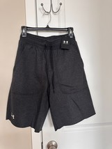 BNWT Men&#39;s UA Hustle Fleece Shorts, Charcoal, Size S Loose, 1305814 - £27.09 GBP