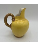 Antique Royal Worcester Porcelain Small Pitcher or Jug 5” Solid Yellow 1094 - $18.66