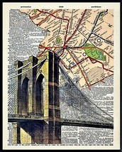 New York City MTA Large NYC Subway Train Map + Free Vintage Style Art Print - £3.98 GBP