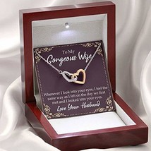 Gift to Wife Whenever I Look Into Your Eyes Inseparable Necklace Pendant 18k Ros - $54.42