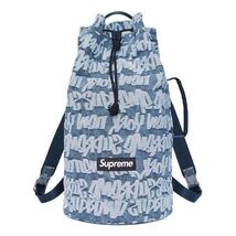 SupremeFat Tip Jacquard Denim Backpack &#39;Teal White&#39; - $140.00