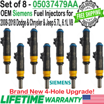 8Pcs New OEM SIEMENS 4Hole Upgrade Fuel Injectors For 2008-2020 Dodge Ch... - £352.52 GBP